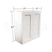 Double Door Wall Cabinet 30" High - Classic Shaker Pre-Assembled - Berta Store 