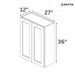 Double Door Wall Cabinet 36" High - Classic Shaker Pre-Assembled - Berta 