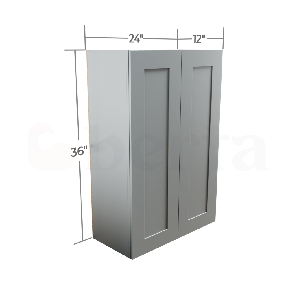 Double Door Wall Cabinet 36" High - Classic Shaker Pre-Assembled - Berta Store 