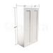 Double Door Wall Cabinet 42" High - Classic Shaker Pre-Assembled - Berta Store 