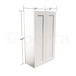Double Door Wall Cabinet 42" High - Classic Shaker Pre-Assembled - Berta Store 