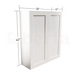 Double Door Wall Cabinet 42" High - Classic Shaker Pre-Assembled - Berta Store 
