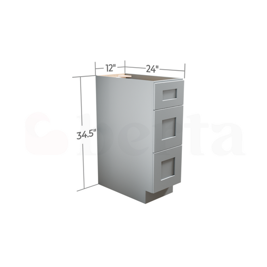 Drawer Base Cabinets - Classic Shaker Pre-Assembled - Berta Store 