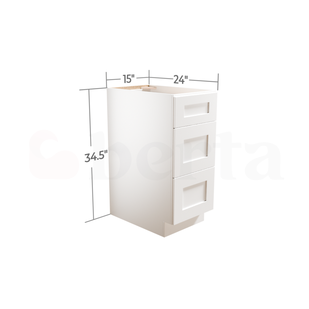 Drawer Base Cabinets - Classic Shaker Pre-Assembled - Berta Store 