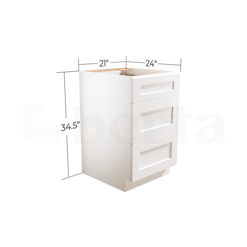 Drawer Base Cabinets - Classic Shaker Pre-Assembled - Berta Store 