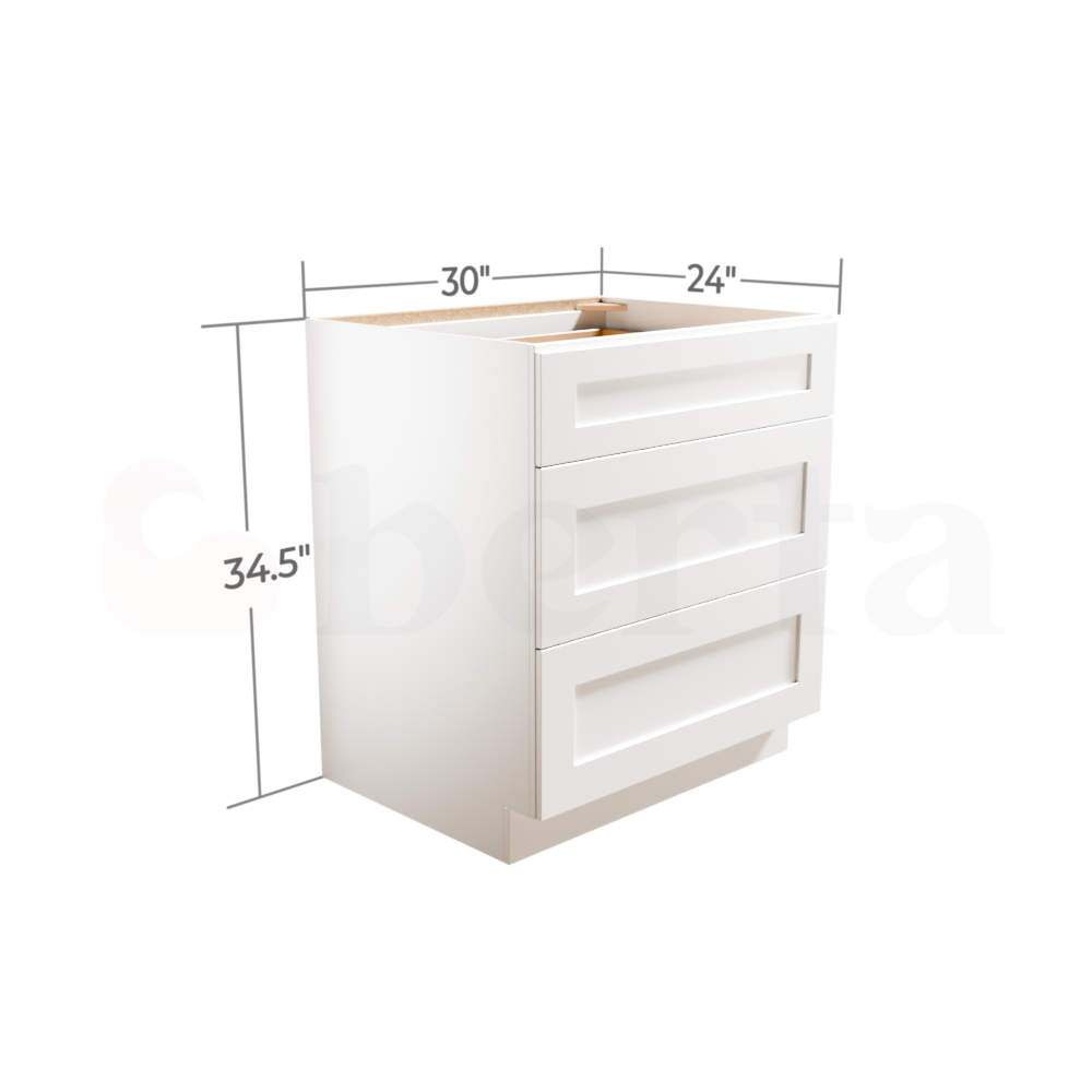 Drawer Base Cabinets - Classic Shaker Pre-Assembled - Berta Store 