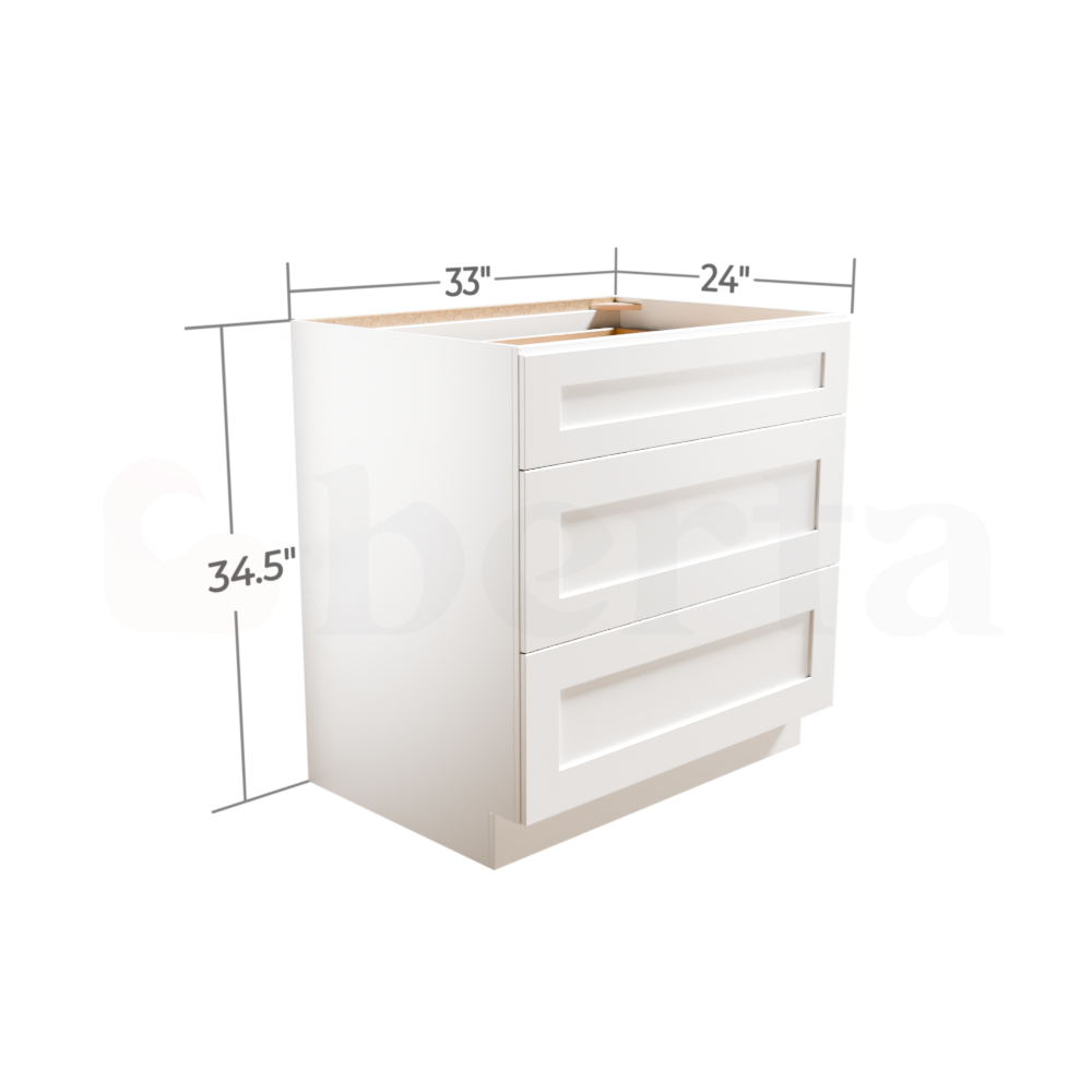 Drawer Base Cabinets - Classic Shaker Pre-Assembled - Berta Store 