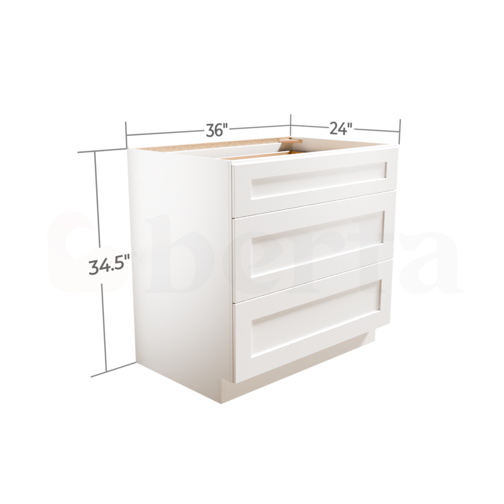 Drawer Base Cabinets - Classic Shaker Pre-Assembled - Berta Store 