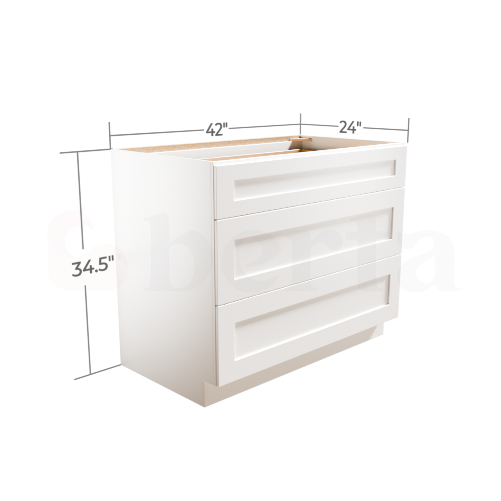 Drawer Base Cabinets - Classic Shaker Pre-Assembled - Berta Store 