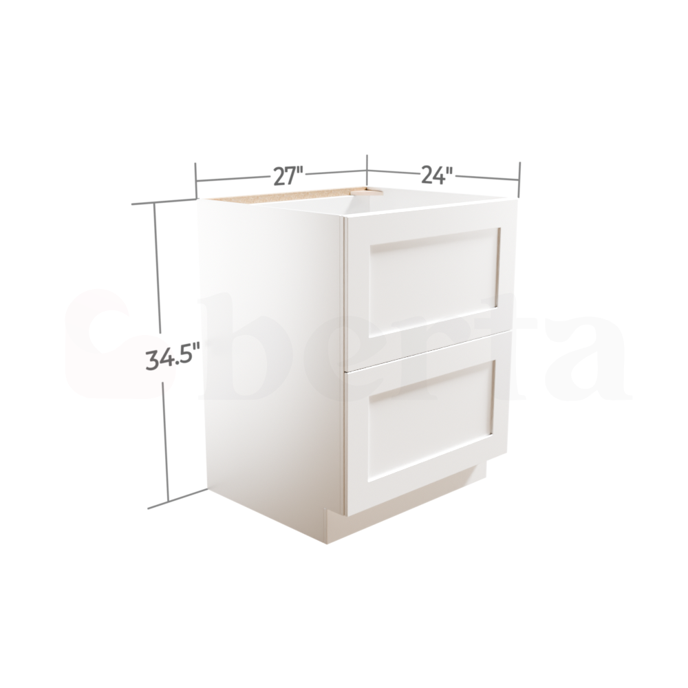 Drawer Base Cabinets - Classic Shaker Pre-Assembled - Berta Store 