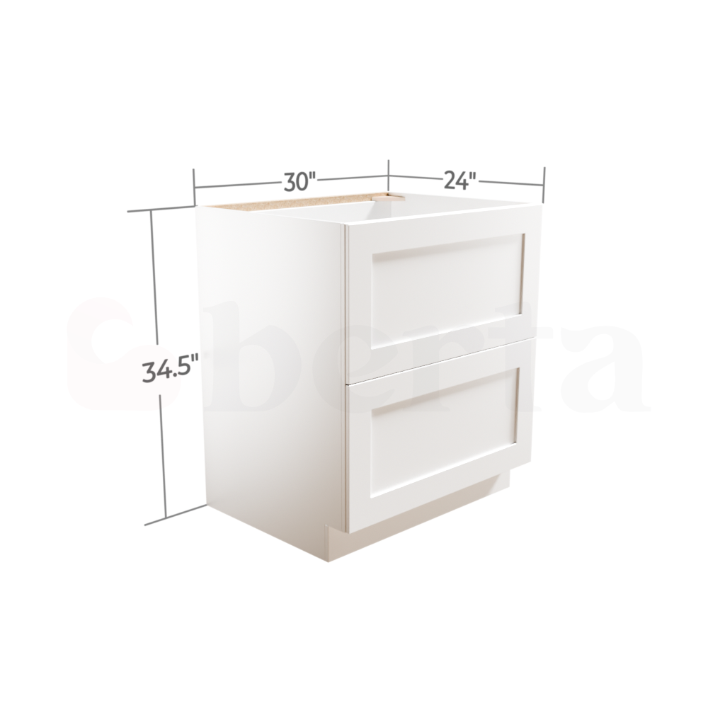 Drawer Base Cabinets - Classic Shaker Pre-Assembled - Berta Store 