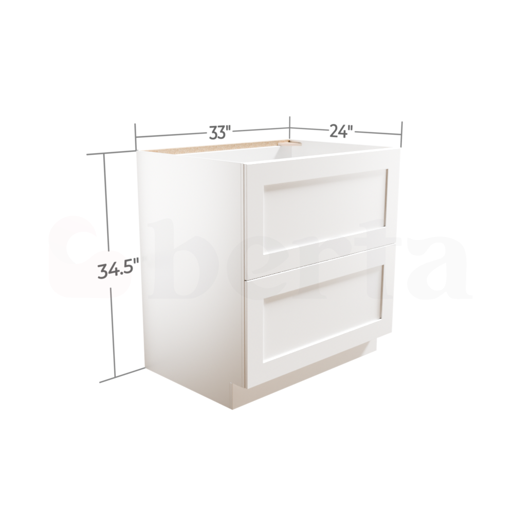Drawer Base Cabinets - Classic Shaker Pre-Assembled - Berta Store 