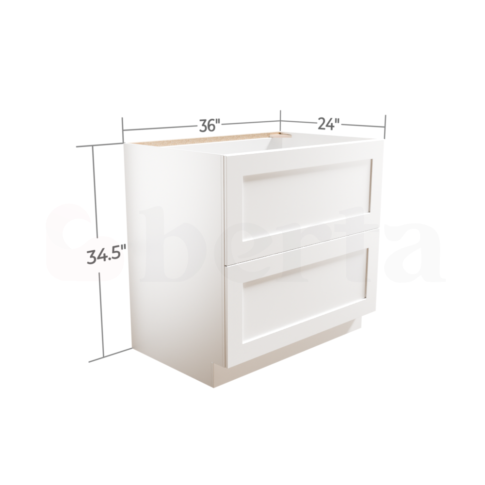 Drawer Base Cabinets - Classic Shaker Pre-Assembled - Berta Store 