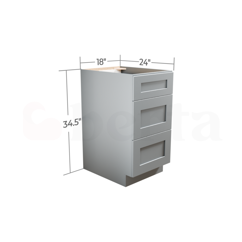 Drawer Base Cabinets - Classic Shaker Pre-Assembled - Berta Store 