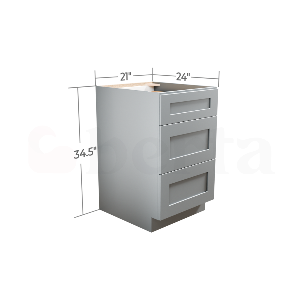 Drawer Base Cabinets - Classic Shaker Pre-Assembled - Berta Store 