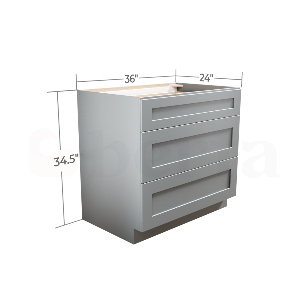 Drawer Base Cabinets - Classic Shaker Pre-Assembled - Berta Store 
