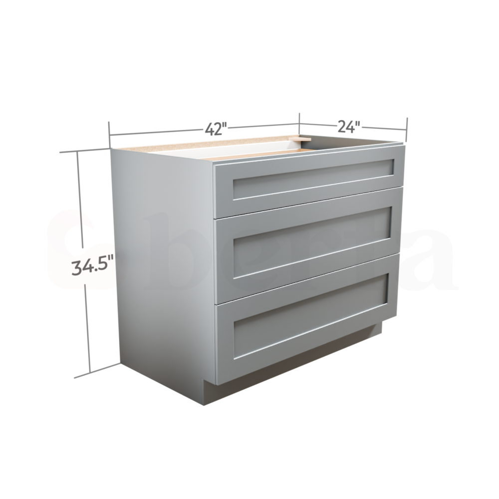 Drawer Base Cabinets - Classic Shaker Pre-Assembled - Berta Store 