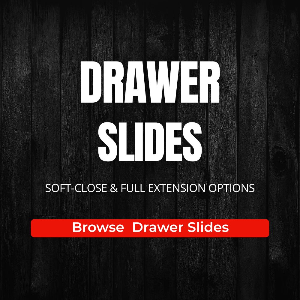 Drawer slides with soft-close and full-extension options for cabinetry