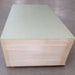 Olive green MDF panel stack, smooth matte finish, cabinet-grade board