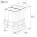 Pull-Out Double Waste Bin for Kitchen Cabinets - Berta Store 