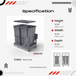 Pull-Out Double Waste Bin for Kitchen Cabinets - Berta Store 