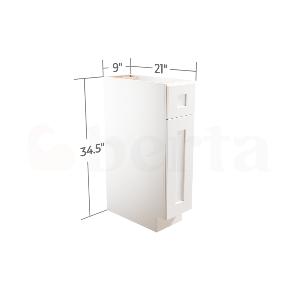 Single Door Base Cabinets - Classic Shaker Pre-Assembled - Berta Store 