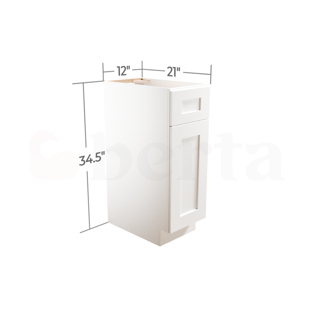 Single Door Base Cabinets - Classic Shaker Pre-Assembled - Berta Store 