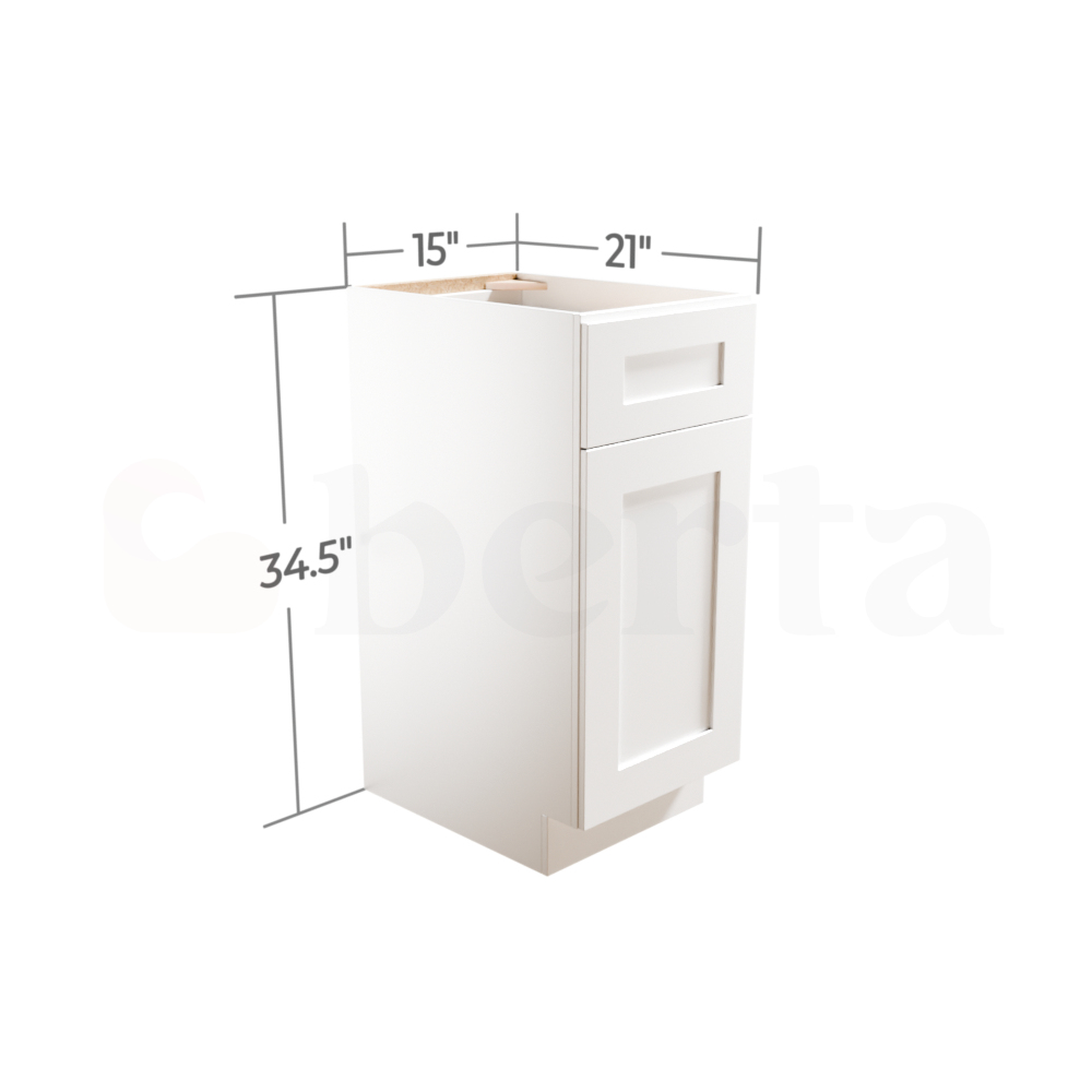 Single Door Base Cabinets - Classic Shaker Pre-Assembled - Berta Store 