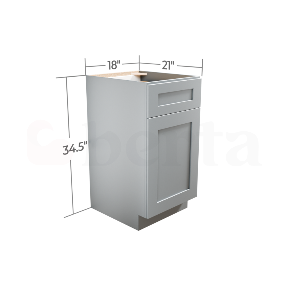 Single Door Base Cabinets - Classic Shaker Pre-Assembled - Berta Store 