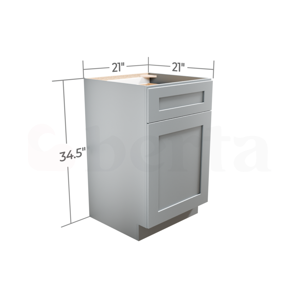 Single Door Base Cabinets - Classic Shaker Pre-Assembled - Berta Store 