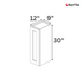 Single Door Wall Cabinet 30" High - Classic Shaker Pre-Assembled - Berta 