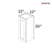 Single Door Wall Cabinet 30" High - Classic Shaker Pre-Assembled - Berta 