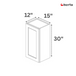 Single Door Wall Cabinet 30" High - Classic Shaker Pre-Assembled - Berta 