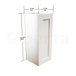 Single Door Wall Cabinet 30" High - Classic Shaker Pre-Assembled - Berta 