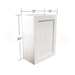 Single Door Wall Cabinet 30" High - Classic Shaker Pre-Assembled - Berta 