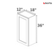 Single Door Wall Cabinet 36" High - Classic Shaker Pre-Assembled - Berta 
