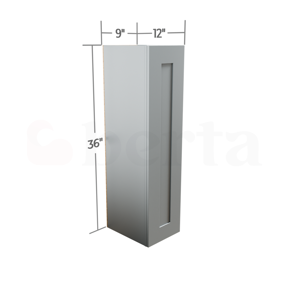 Single Door Wall Cabinet 36" High - Classic Shaker Pre-Assembled - Berta Store 
