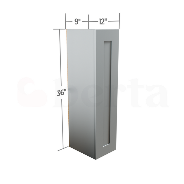 Single Door Wall Cabinet 36" High - Classic Shaker Pre-Assembled - Berta 