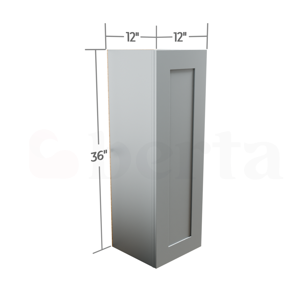 Single Door Wall Cabinet 36" High - Classic Shaker Pre-Assembled - Berta Store 
