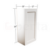 Single Door Wall Cabinet 36" High - Classic Shaker Pre-Assembled - Berta Store 
