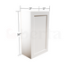 Single Door Wall Cabinet 36" High - Classic Shaker Pre-Assembled - Berta Store 