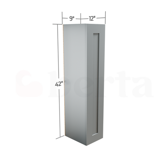 Single Door Wall Cabinet 42" High - Classic Shaker Pre-Assembled - Berta Store 