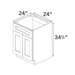 Sink Base Cabinets - Classic Shaker Pre-Assembled - Berta 