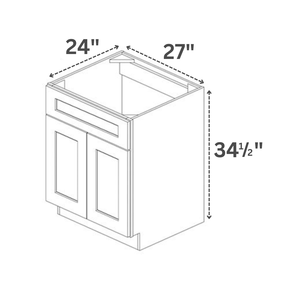 Sink Base Cabinets - Classic Shaker Pre-Assembled - Berta 