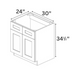 Sink Base Cabinets - Classic Shaker Pre-Assembled - Berta 