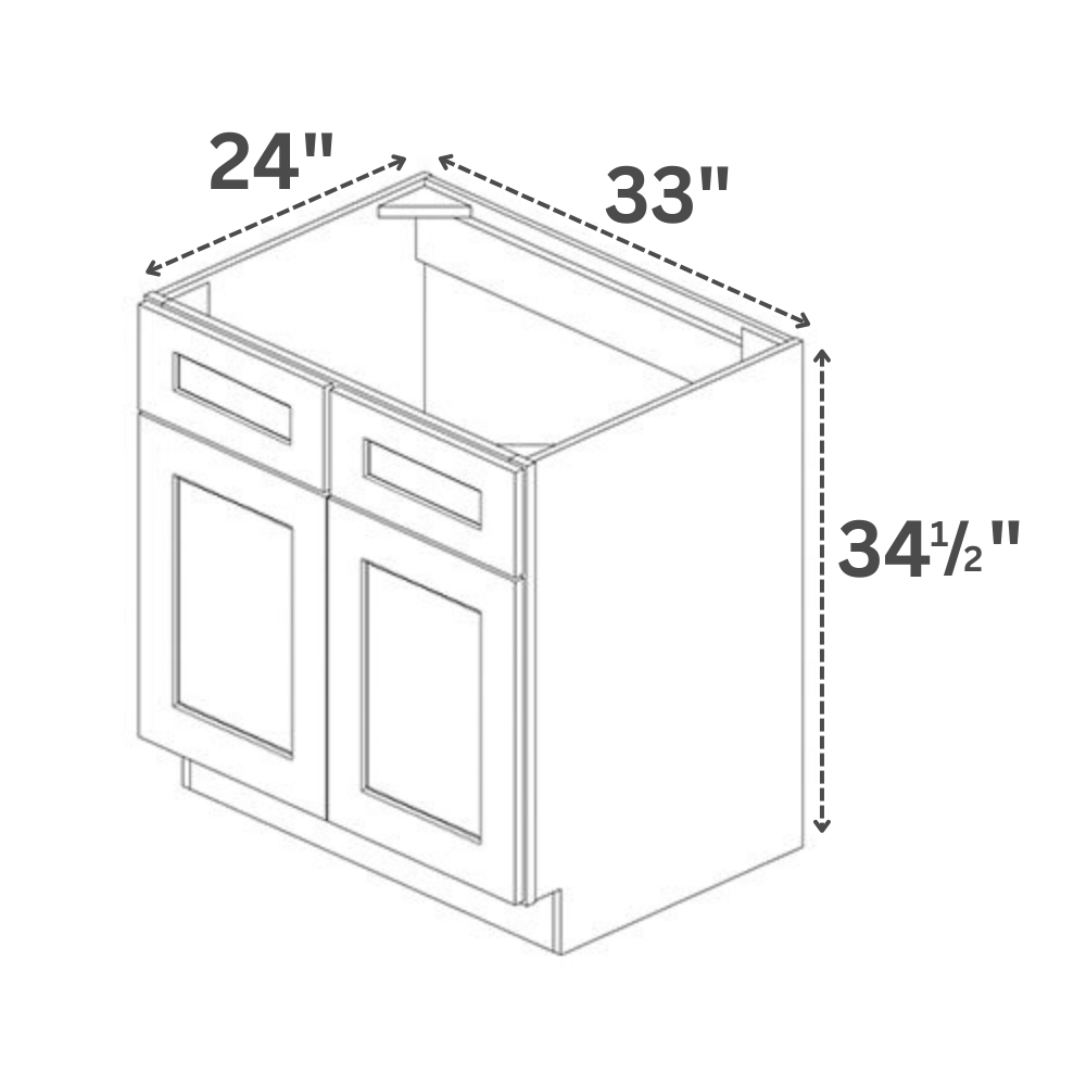 Sink Base Cabinets - Classic Shaker Pre-Assembled - Berta 