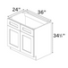 Sink Base Cabinets - Classic Shaker Pre-Assembled - Berta 