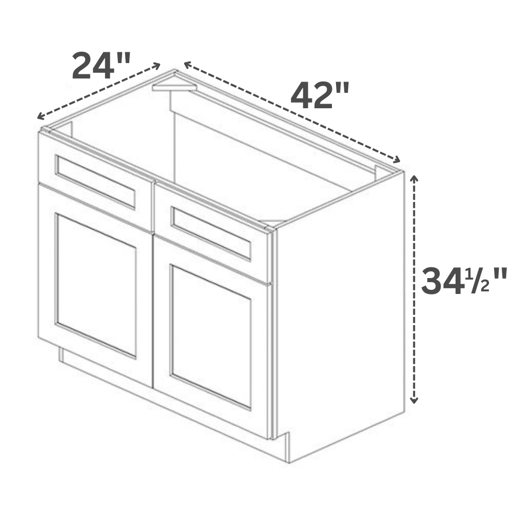Sink Base Cabinets - Classic Shaker Pre-Assembled - Berta 