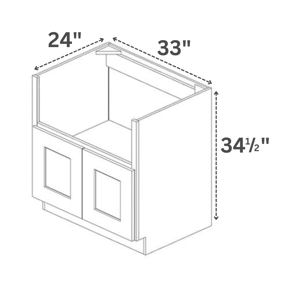 Sink Base Cabinets - Classic Shaker Pre-Assembled - Berta 