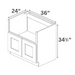 Sink Base Cabinets - Classic Shaker Pre-Assembled - Berta 